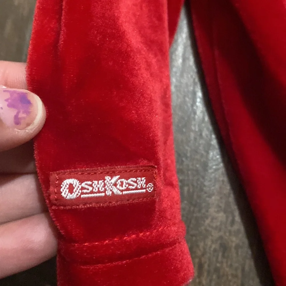 Vintage Osh Kosh velvet onesie 24 months